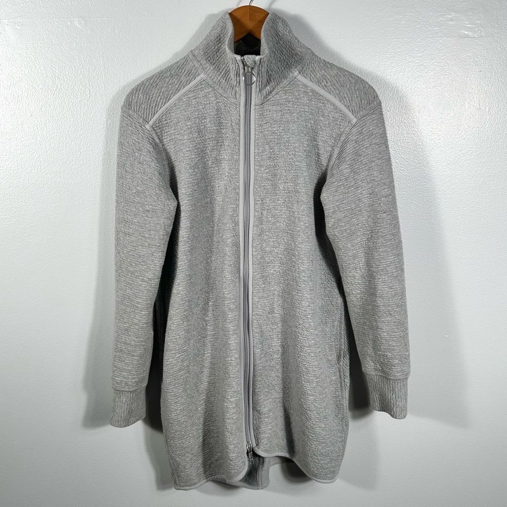 Lululemon On Repeat Jacket Heathered Core Light Grey Size 4 Athletic Outdoor Gym